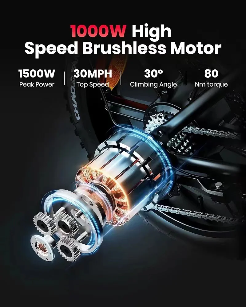 Electric Mountain Bike Ebike V8 Fatbike Electric Hybrid Bike 48V E Bike 250W Fatbike V20 EBike 1000W Electric Bicycle S8 E-Bike