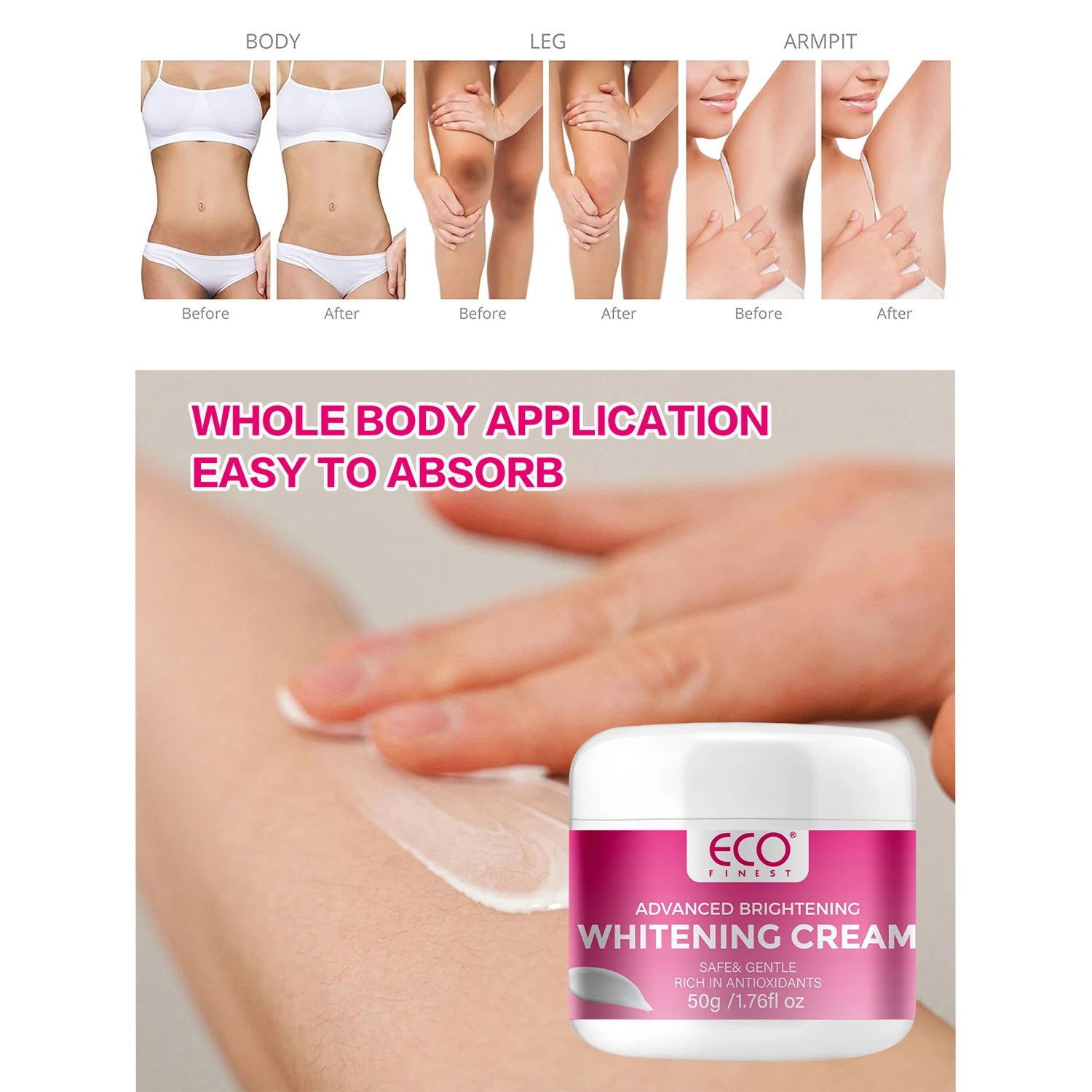 Organic Brightening Skin Dark Spot Remover Whitening Cream for Body, Face -281364