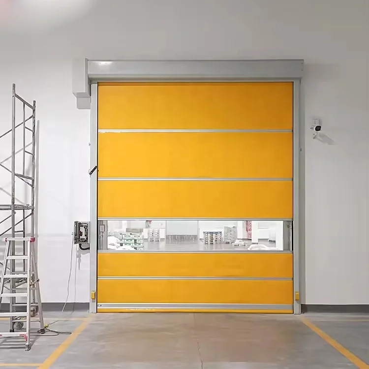 Auto Closing 304 Stainless Steel Frame Pvc Curtain Fast Roll Up Rapid High Speed Door Using In Pharmaceutical Factory