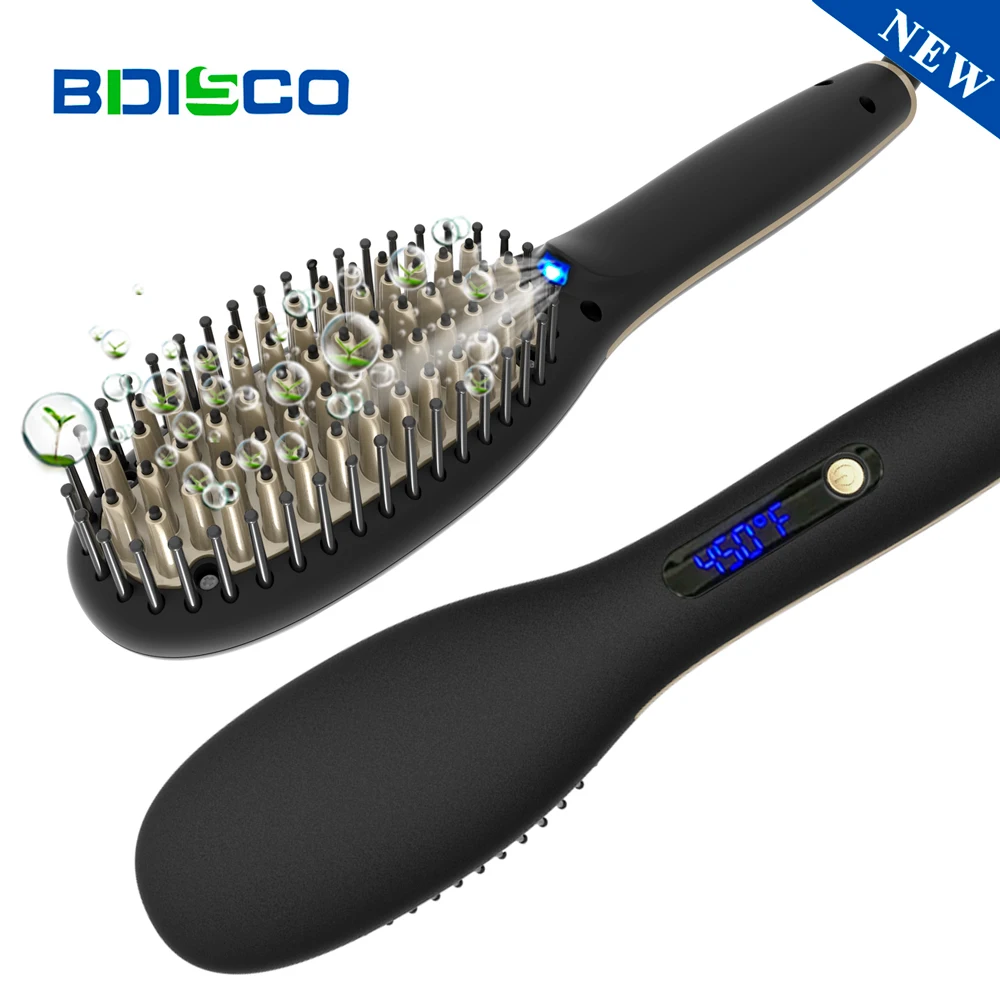 Global universal PCT fast heating anti scald negative ion straight hair comb