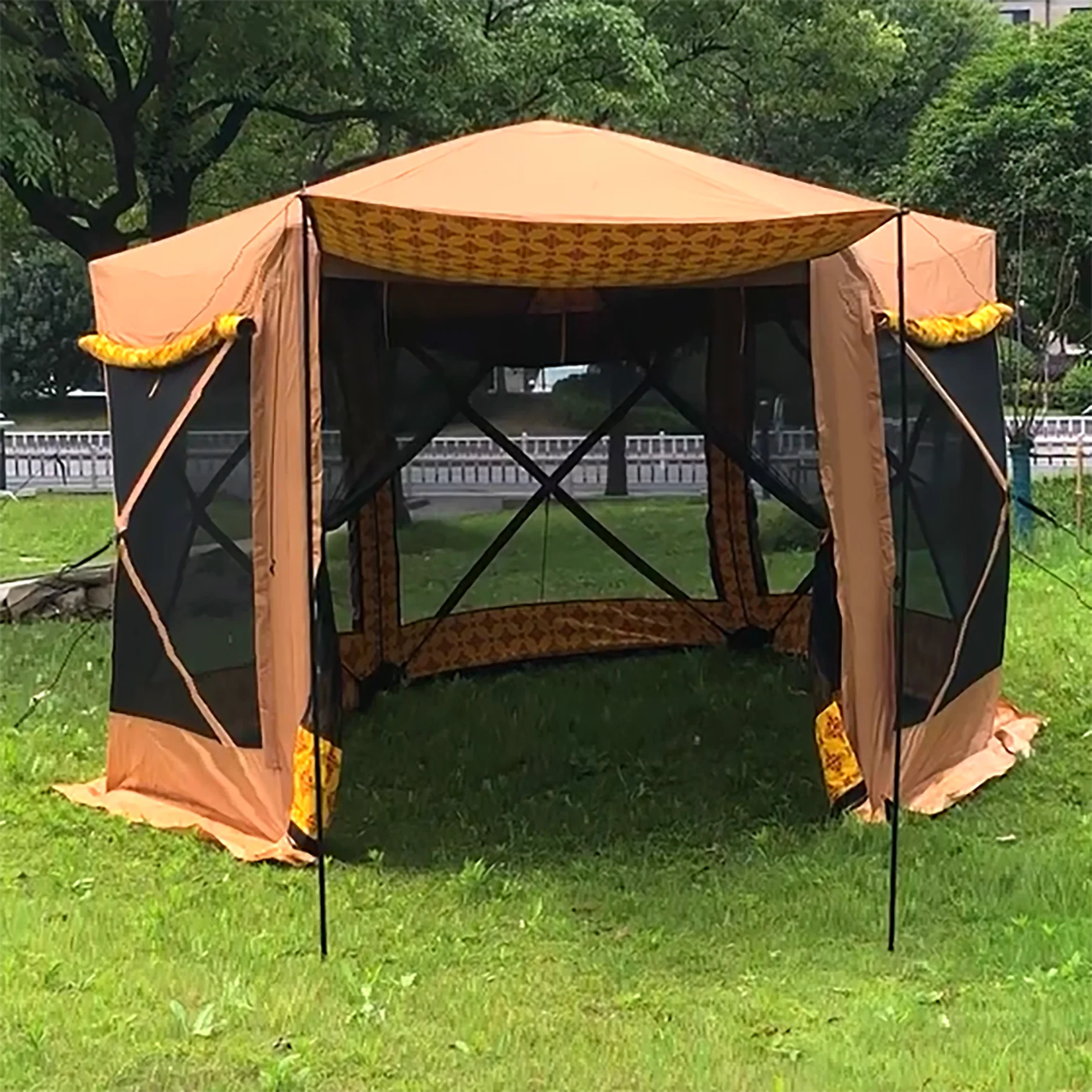 Customized 6 Sides Quick-Set Durable Screen Tent Pop up  Screen House Gazebo Tent  Portable  Middle East Tent