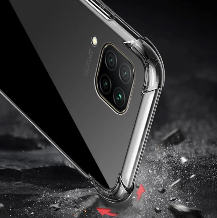  Для Huawei P40lite E Y7P серия четыре угла ударопрочный Прозрачный чехол для телефона 1 5 мм противоударные Аксессуары мобильных