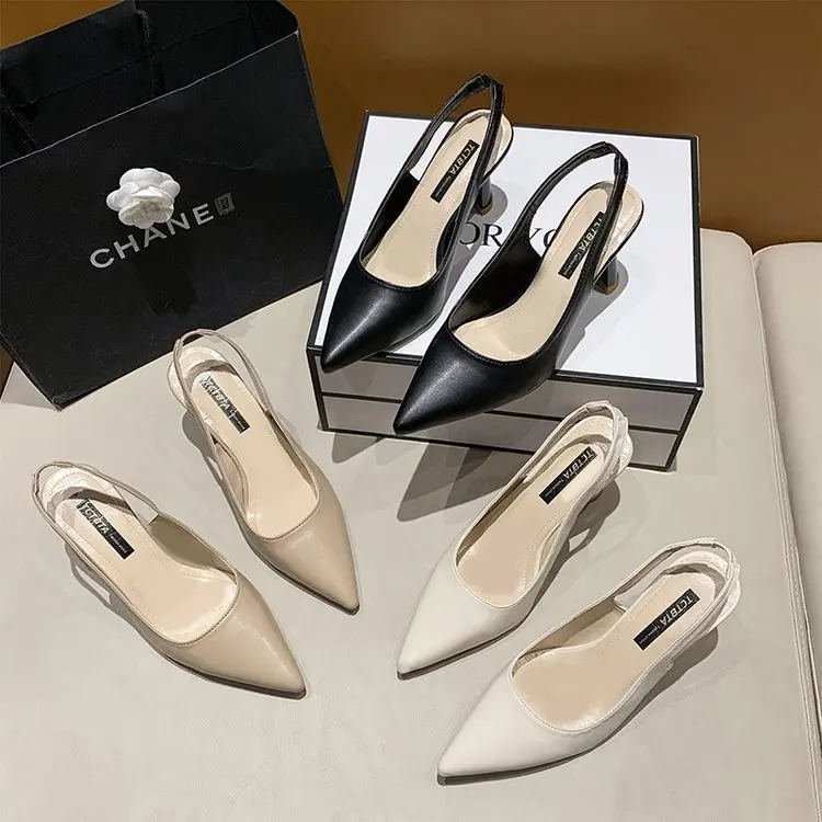 RTS Factory Price New Latest Popular slip on Pointed Toe Ladies High Heels Pumps Women Pump Sandals