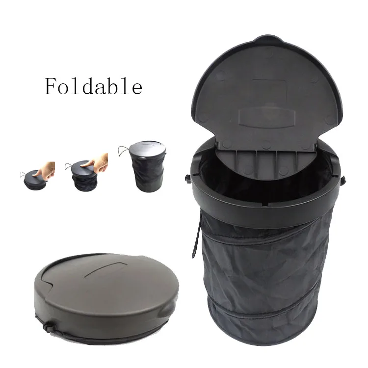 Travel waterproof car back seat hanging collapsible car trash bag