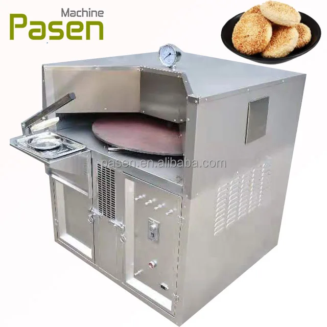 Commercial Rotating Flat Naan Bake Making Electric Gas Tandoor Lebanese Chapati Arabic Roti Oven Machine