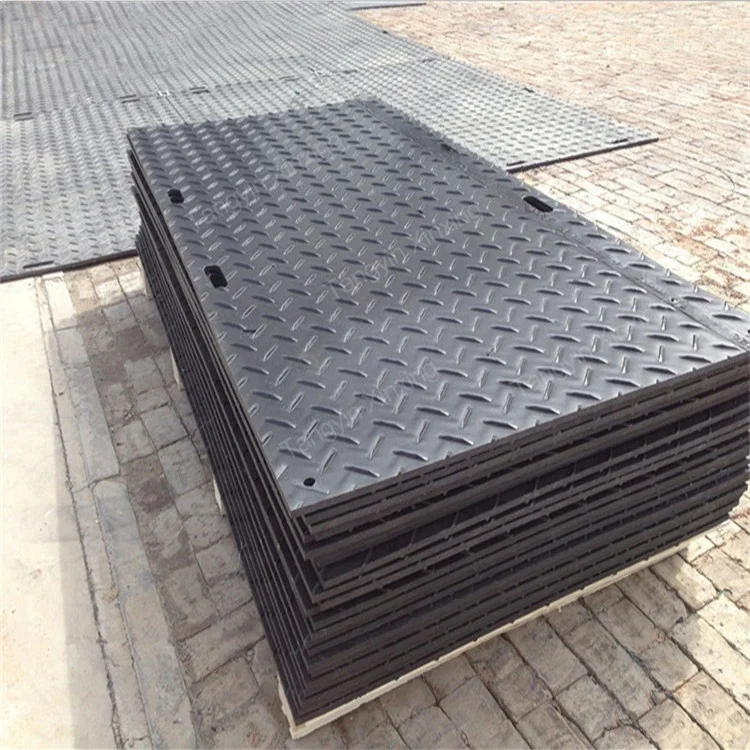 Hard Plastic Floor Portable Roadways Mat Hdpe Ground Protection Road Mats