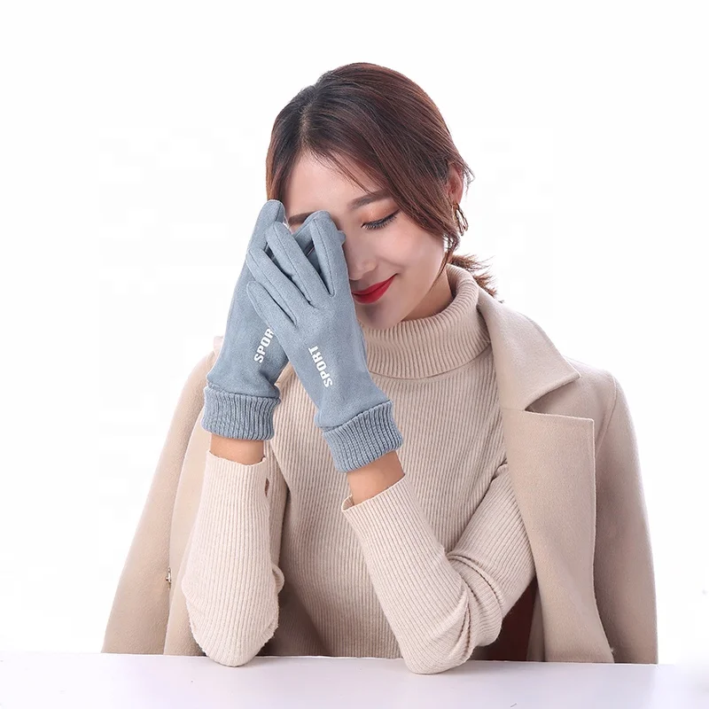 Hand Warmer Winter Gloves Women Arm Mitten suede Warm Gloves