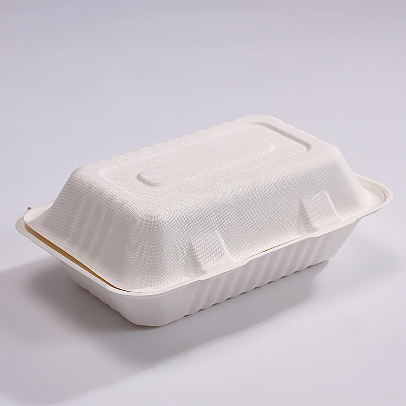 Manufacture Factory compostable Biodegradable Packing disposable bagasse Buger pulp paper box