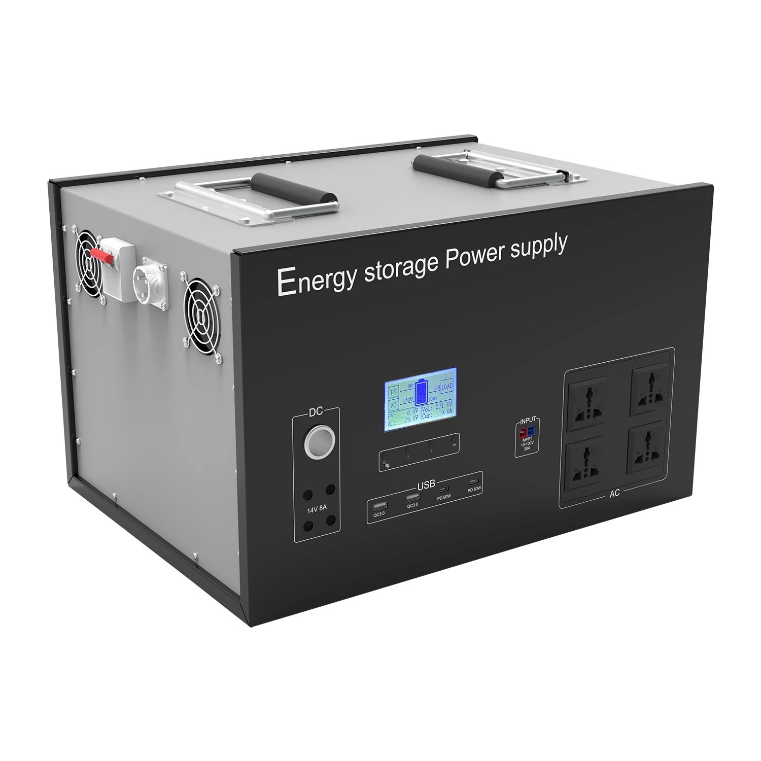 Sunchonglic 2000W 2000 watt solar generator large capacity solar portable power station for outdoor home power supply