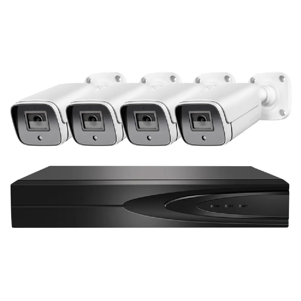 JXJ 4CH HD Wireless System IP66 Outdoor AI Human IP Security Set Video Wifi Mini Cctv Camera Tuya With Mobile Nvr Kit