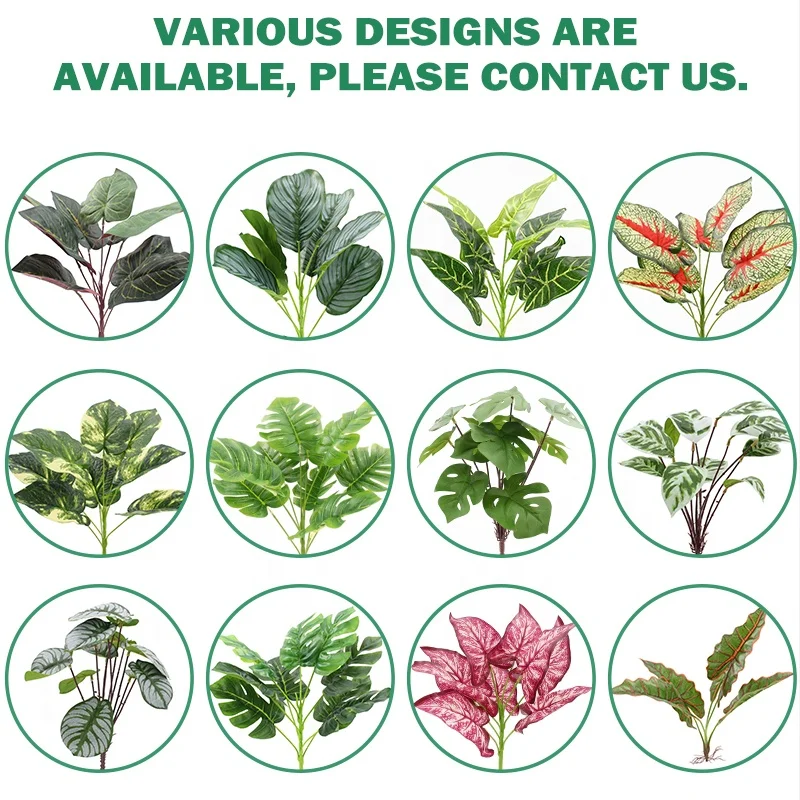 home Decor Artificial Potted Tree Leaf leaves Palm Foliage Artificial Plant