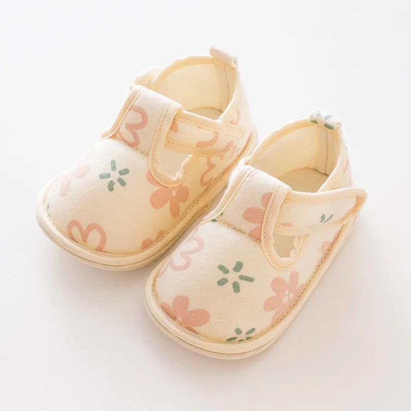 Spring and autumn baby soft sole shoes cartoon toddler lace-up shoes