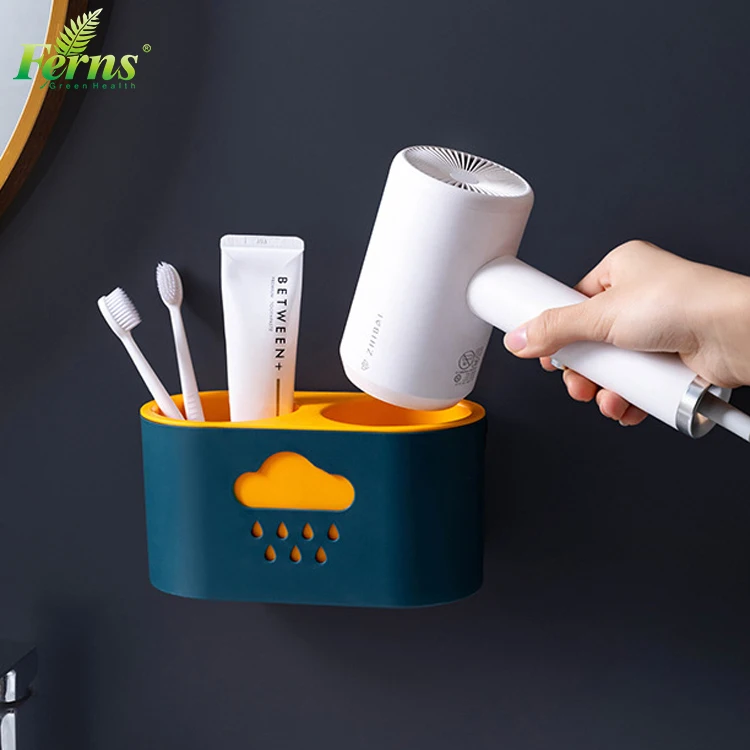 New arrival Multifunctional Hair Dryer Holder Shelf No Drilling Bathroom Storage Organizers Creative Blower Rack
