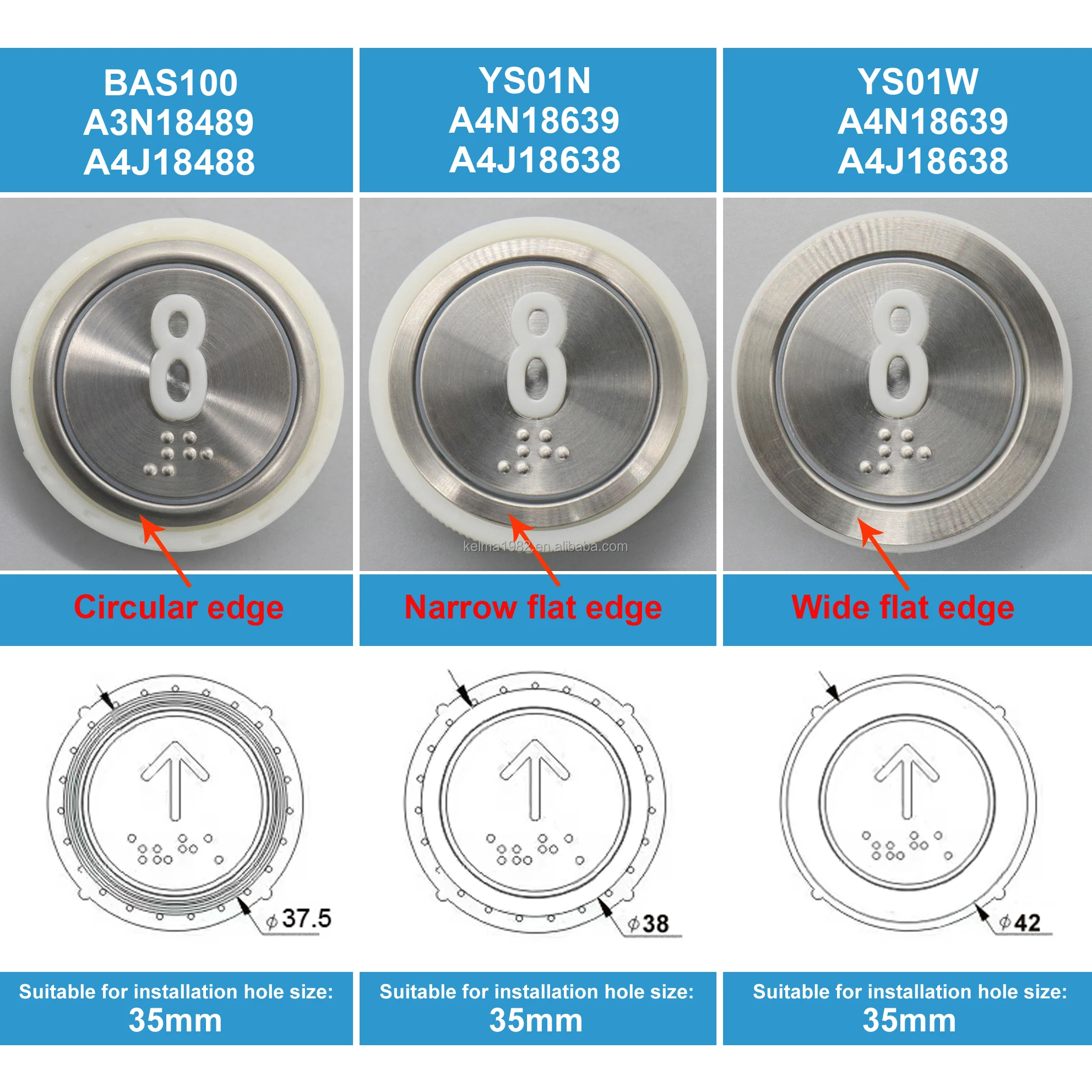 YS01N,A4N18639,A4J18638 elevator call button,otis elevator button switch