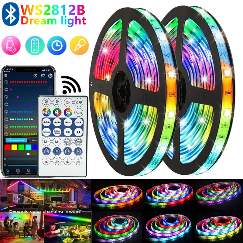 5M Party Decoration Outdoor APP Control Color Changing Smart USB Dream Color LED String Festive Ambient Lights Christmas Light