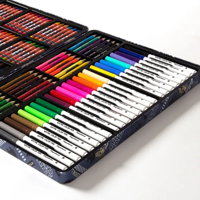 Hot Selling Muti Colors 108pcs Folding Canvas Bag Colored Pencil Colour Pencils For Kids