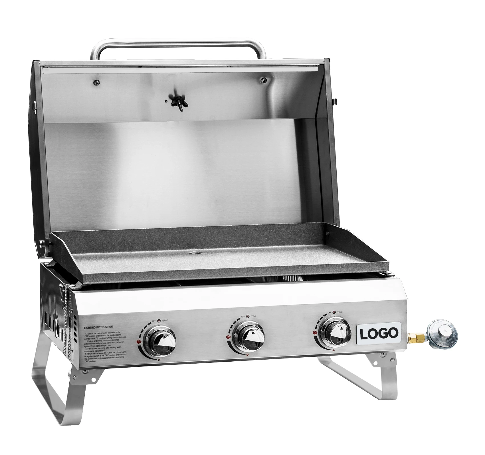 Wholesale 3 burner household gas fuel grill portable table top bbq gas grill