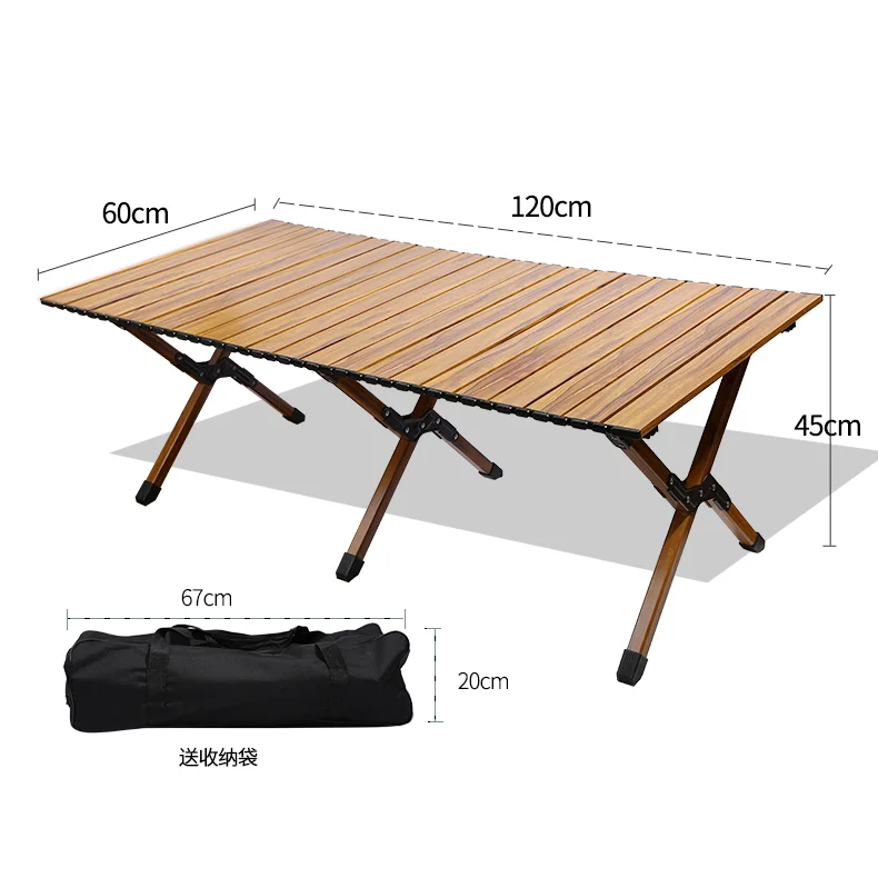 Factory Wholesale OEM ODM Multiple people large Roll Top outdoor aluminum alloy Camping Picnic Stability  Table