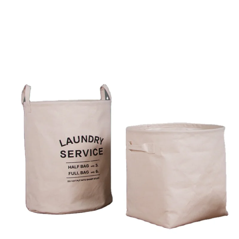 Белая детская корзина из хлопчатобумажной ткани для хранения грязных игрушек Складные Пользовательские мешки белья