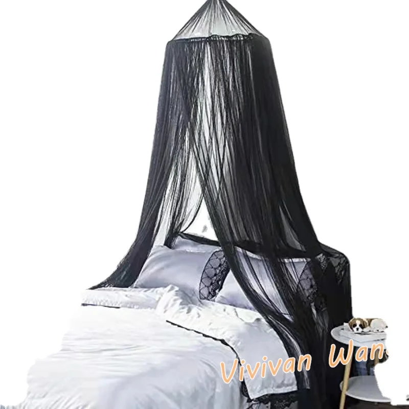 Bed Canopy for Single to King Size Beds Elegant Dome Bed Netting Canopy Curtains Canopy Circular princess Home and Outdoor