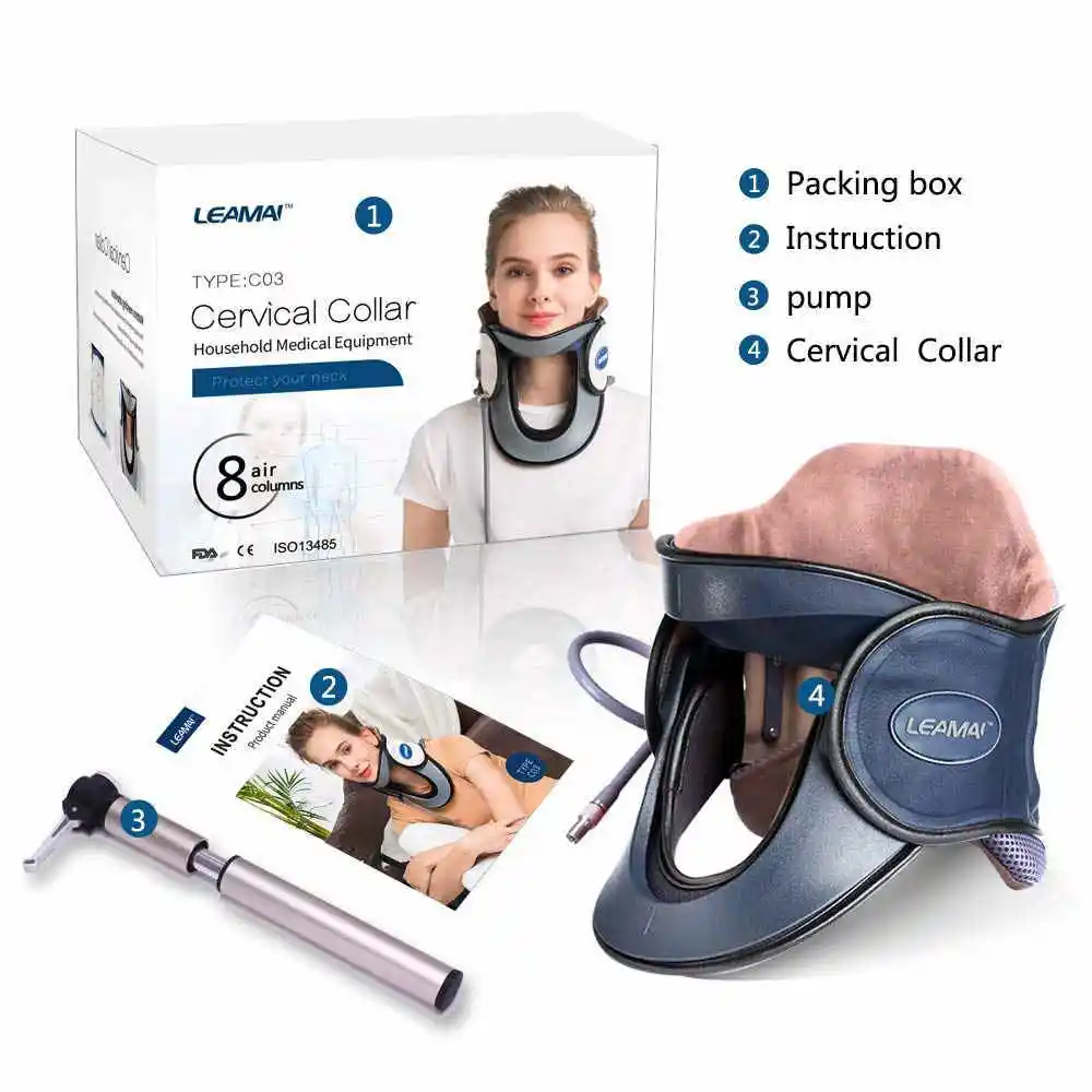 2021 New Upgrade Adjustable Spinal Decompression Inflatable Cervical Traction Device
