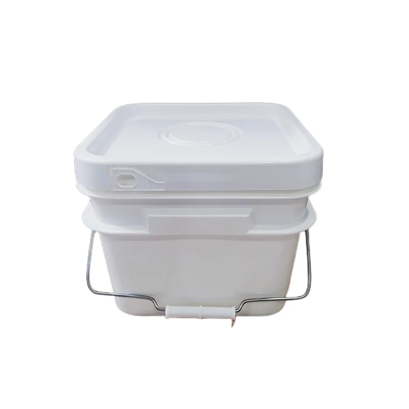 8 liter food grade square plastic bucket with lid and handle for paint,tool