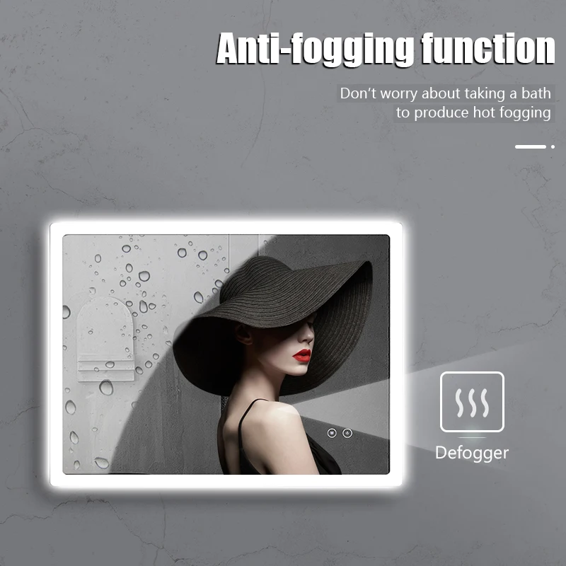 Tempo Plugged Led Smart Mirror Aluminum Frame Profile Mirror Led Dressing Table Mirror Cabinetp Bathroom