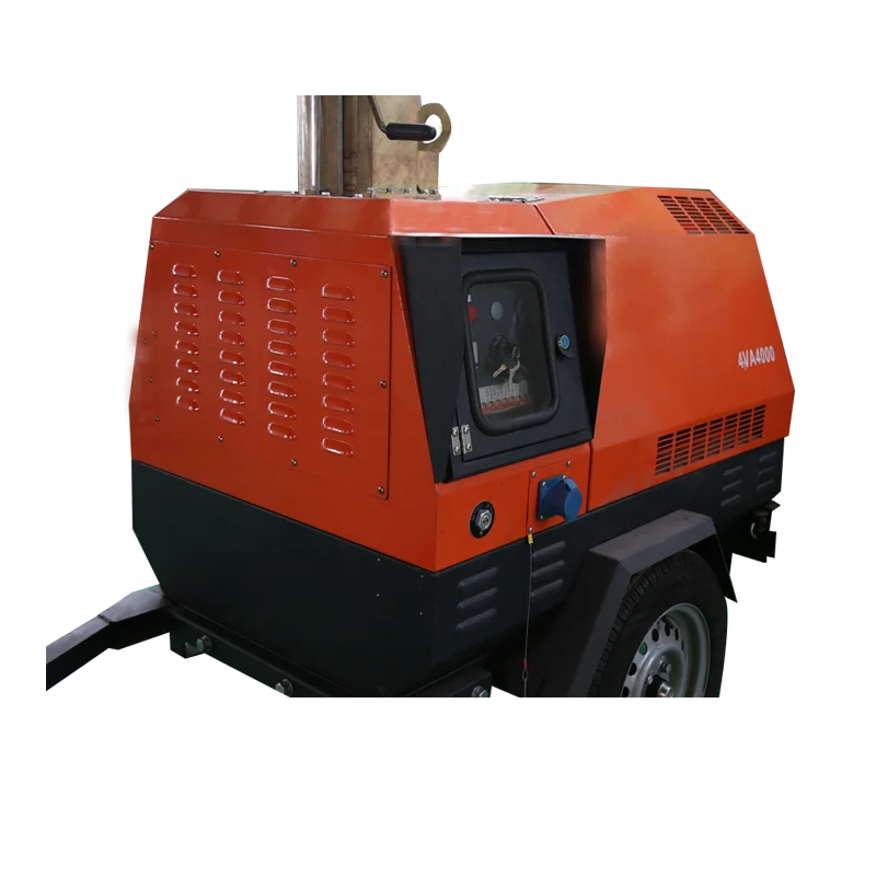 4VA4000 lighting tower storike 7m trailer hand-lifting mobile lighting tower