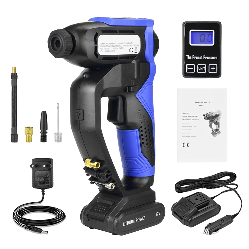 
Cordless Digital Tyre Inflators 160PSI Car Air Pump Lithium Battery 12V Air Compressors 