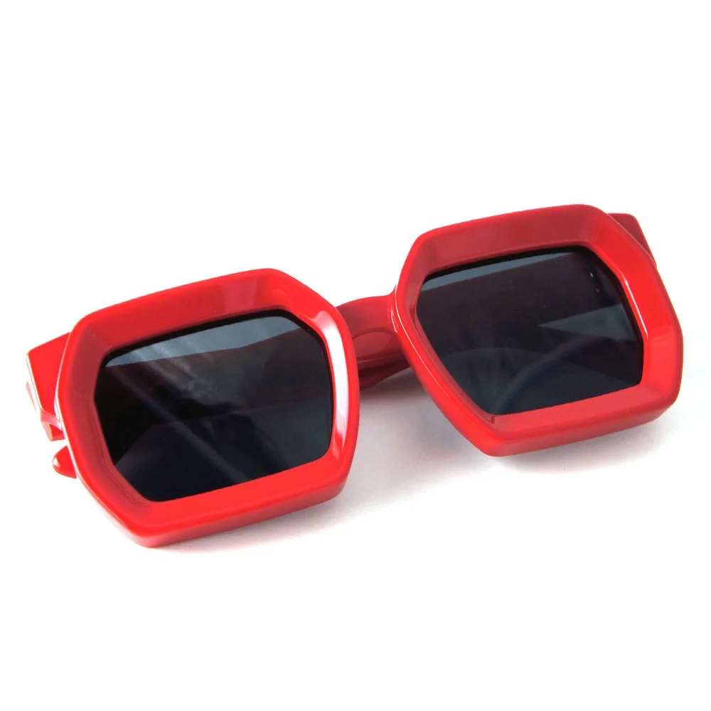 Luxury Over Size Female Shades Sunglasses Womens Red Italy Sunglasses Brand Acetate Sunglasses Mens Square Sun Glass
