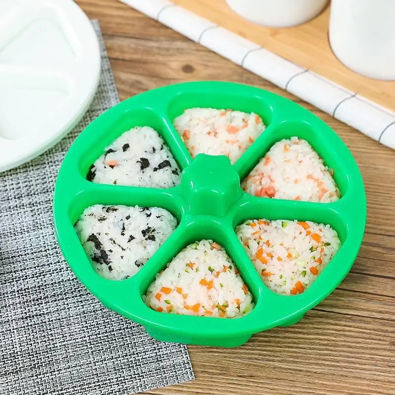 DIY Sushi Mold Onigiri Rice Ball Food Press Triangular Sushi Maker Mold Sushi Kit Kitchen Tools Bento Box Accessories W24-102