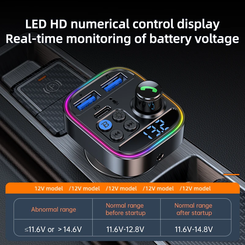 Fast Charging Dual USB Car Mobile Phone Charger Fm Transmitter Car MP3 Player car android player T18