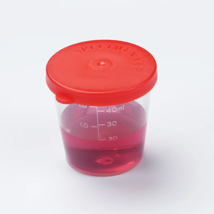 PP PE PS Specimen Cup Plastic 40ml Sputum Collector Urine Container