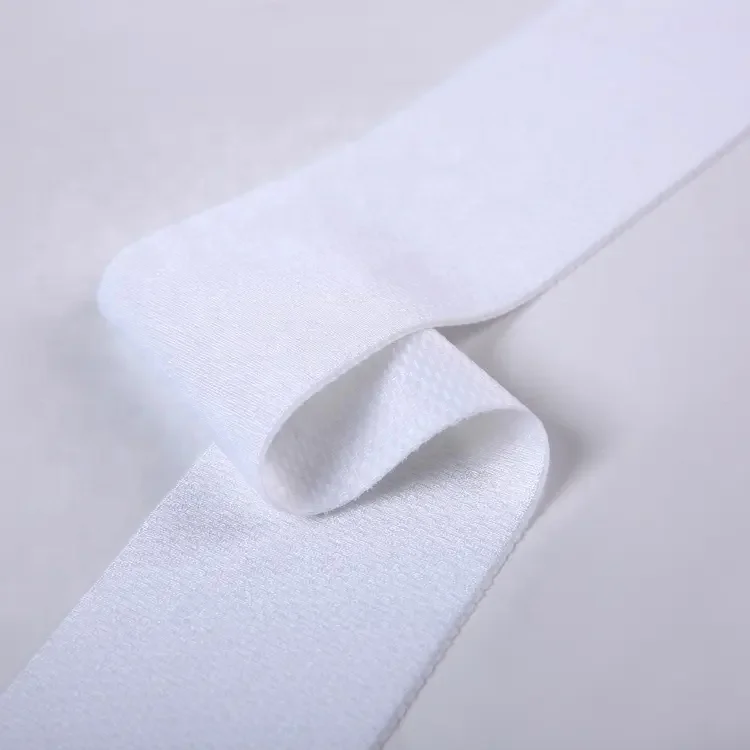 wholesale new arrival white double sided biodegradable jacquard elastic band