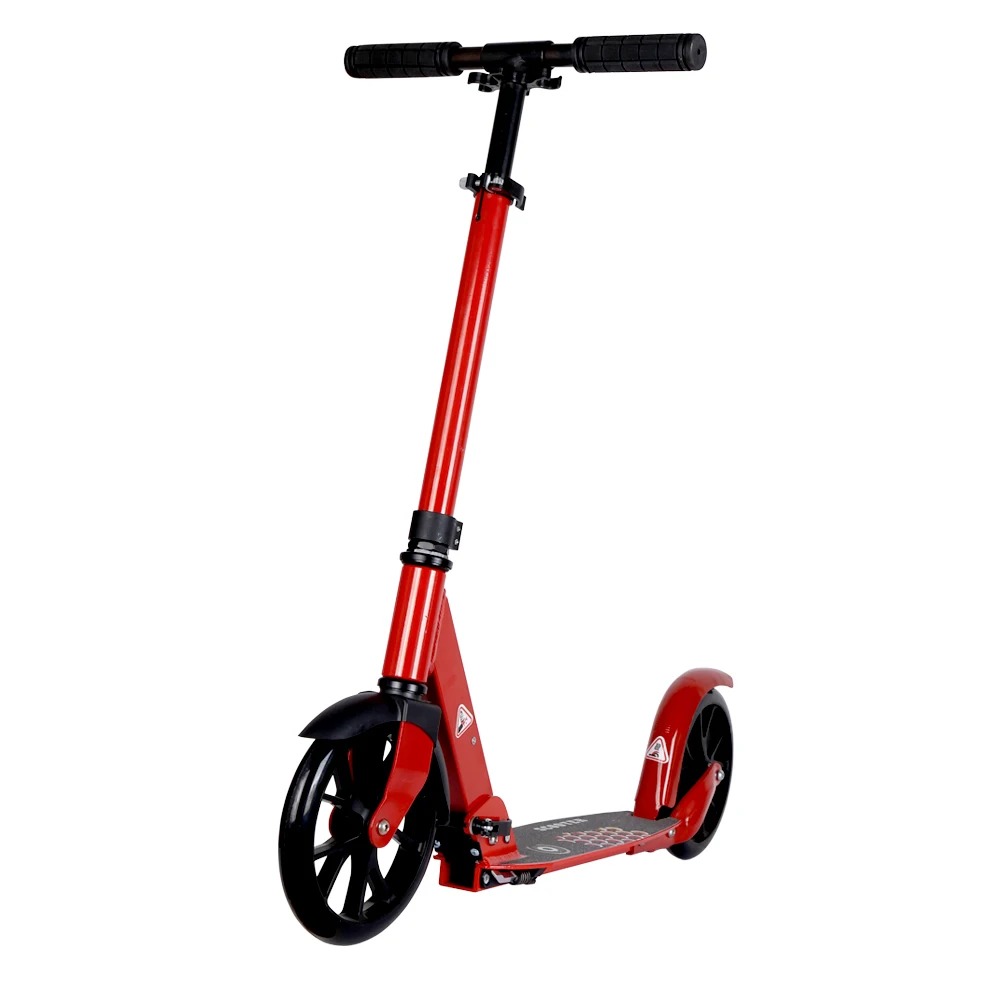Adult Kick Scooter with Handbrake City Mobility Two Wheel Aluminum Pedal Adult Kick Wide Wheel Drift Scooter