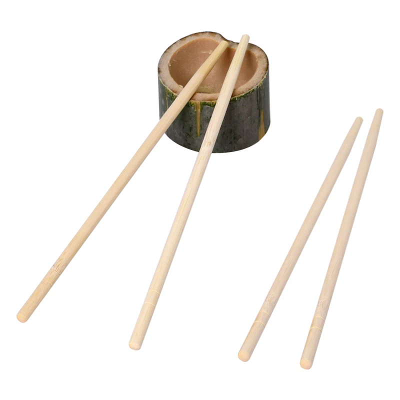 Chinese Custom Disposable round Good Quality  Wholesale Sale Of Natural Bamboo Color Disposable Environmental Bamboo Chopsticks