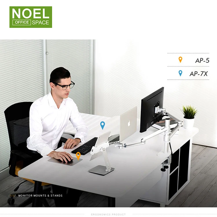 Desktop LCD Computer Screen duel Monitor mount Holder arm computer monitor stand