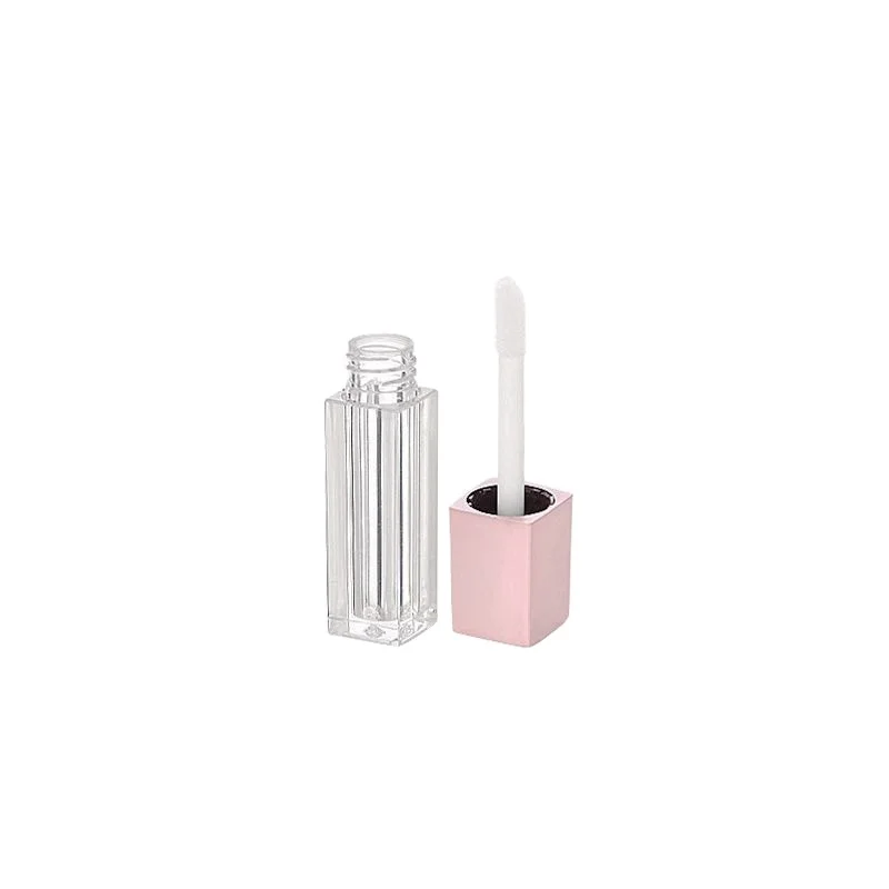 unique cute customised matte pink lipgloss tubes packaging 1.5 ml mini custom empty square liquid blush lipstick container