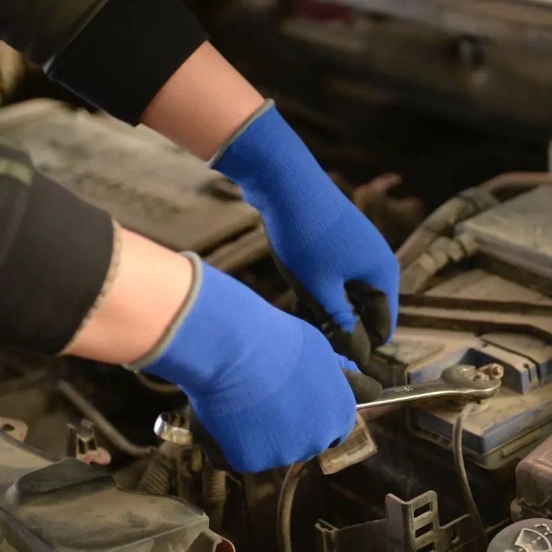 HESPAX 15G nylon knitted Nitrilo dipping Anti-slip sandy Nitrile work Gloves