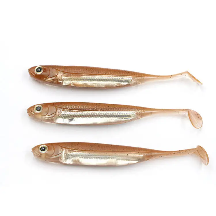 THORFORCE 80mm2.85g Fish Lure 3D Eyes Shad Lure Soft Bait Eco-Friendly Material Freshwater Saltwater fishing Lure