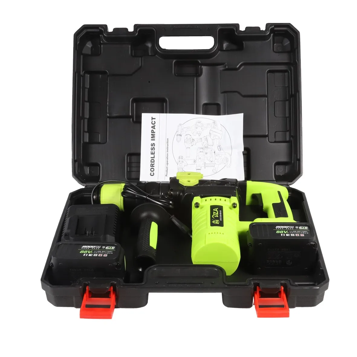 DZA 21V Electric Hand Drill Machine Li-ion Battery Cordless 30mm Impact Drill