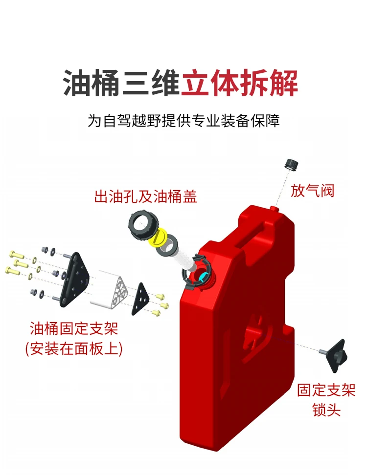 Easy to carry 10L 3 Gallon Rotomolding PE plastic Jerry cans for automobile and Motorcycles  storage Fuel Oil  Gasoline Petrol