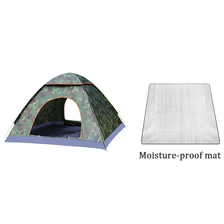 Factory Direct Sale Wholesale 4 Colors Waterproof Beach Outdoor Camping Tent Fully Automatic Tents with Moisture-proof Mat