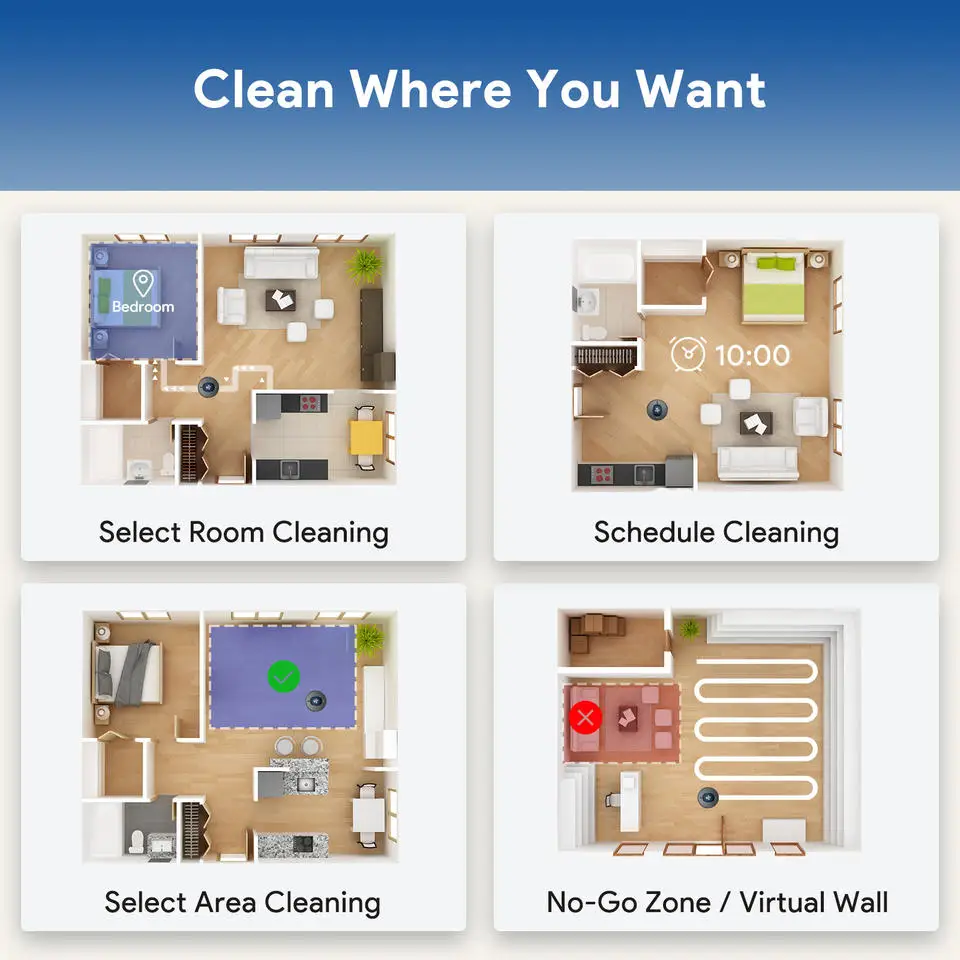 SL60 Cleaning Appliances Spin Mop Eu Wearhouse Vacuum Robot Cleaner For Pet