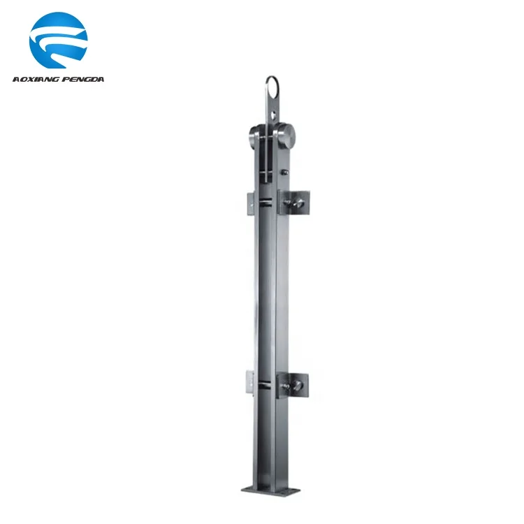 
Foshan new design stable utility corridor escalator stair railing SS304 modern customized stair pillar post 