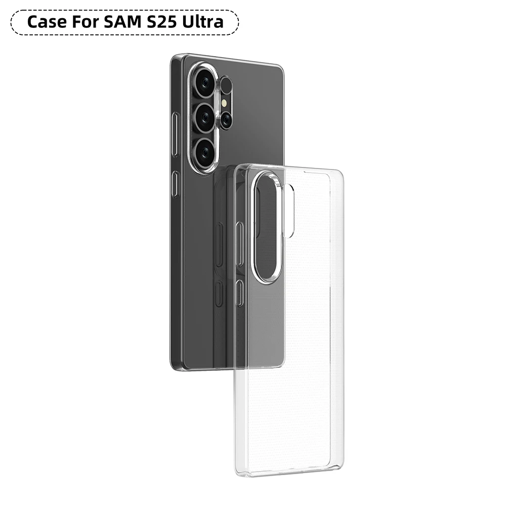 Ultra Thin Soft Silicone Crystal Clear Slim Gel Transparent TPU Cell Phone Back Case Cover For Samsung Galaxy S25 Ultra Shell