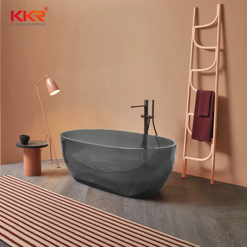 Resin acrylic solid surface bathtub polyester resin stone bathroom bathtub bathroom translucent freestanding solid bathtub