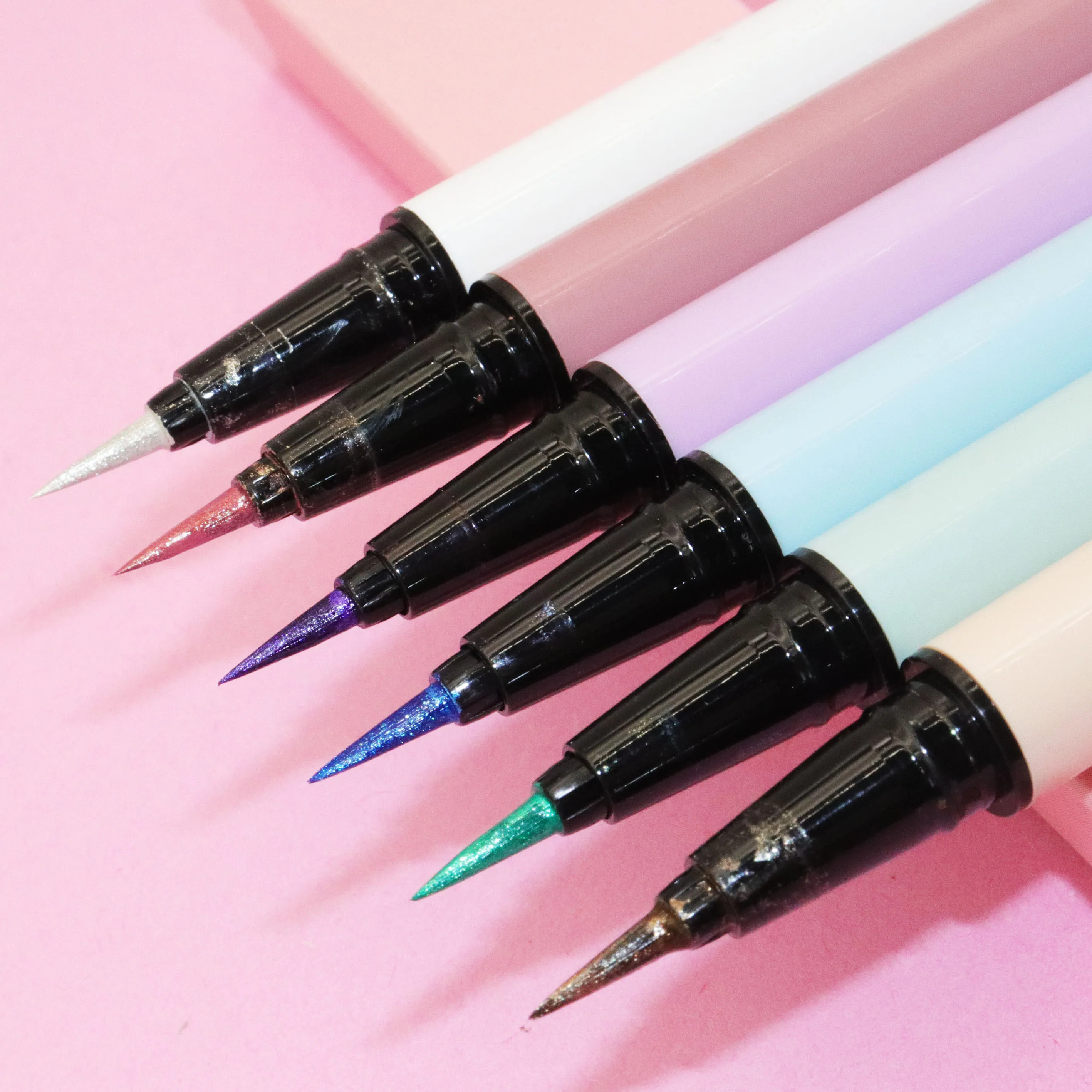 6 Colors Pearl Eyeliner Metallic Eyeliner Pencil Glitter Eyeliner for Women