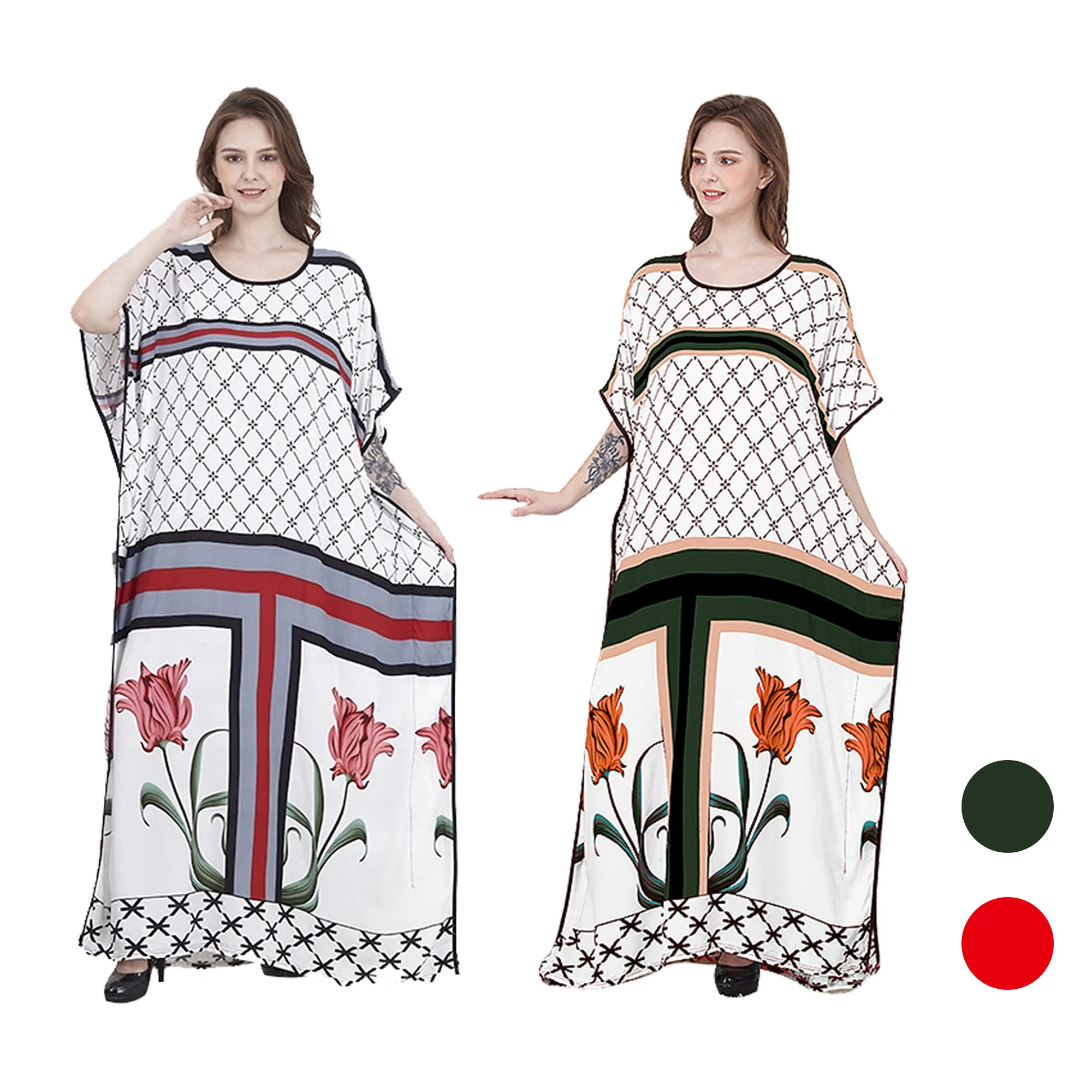 Muslim Printed Islamic Women Dress Custom Dubai Moroccan Kaftan/Djellaba/Abaya  clothes