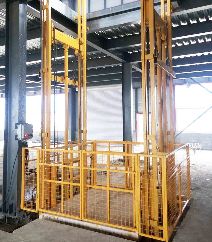 High quality loading elevator vertical goods lifting platform/industrial cargo elevator price